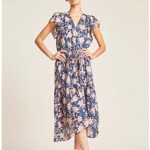 Birds of Paradis by Trovata Kristi Midi Dress Paloma Floral - Size Small